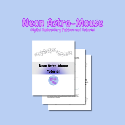 Neon Astro-Mouse Digital Embroidery Kit